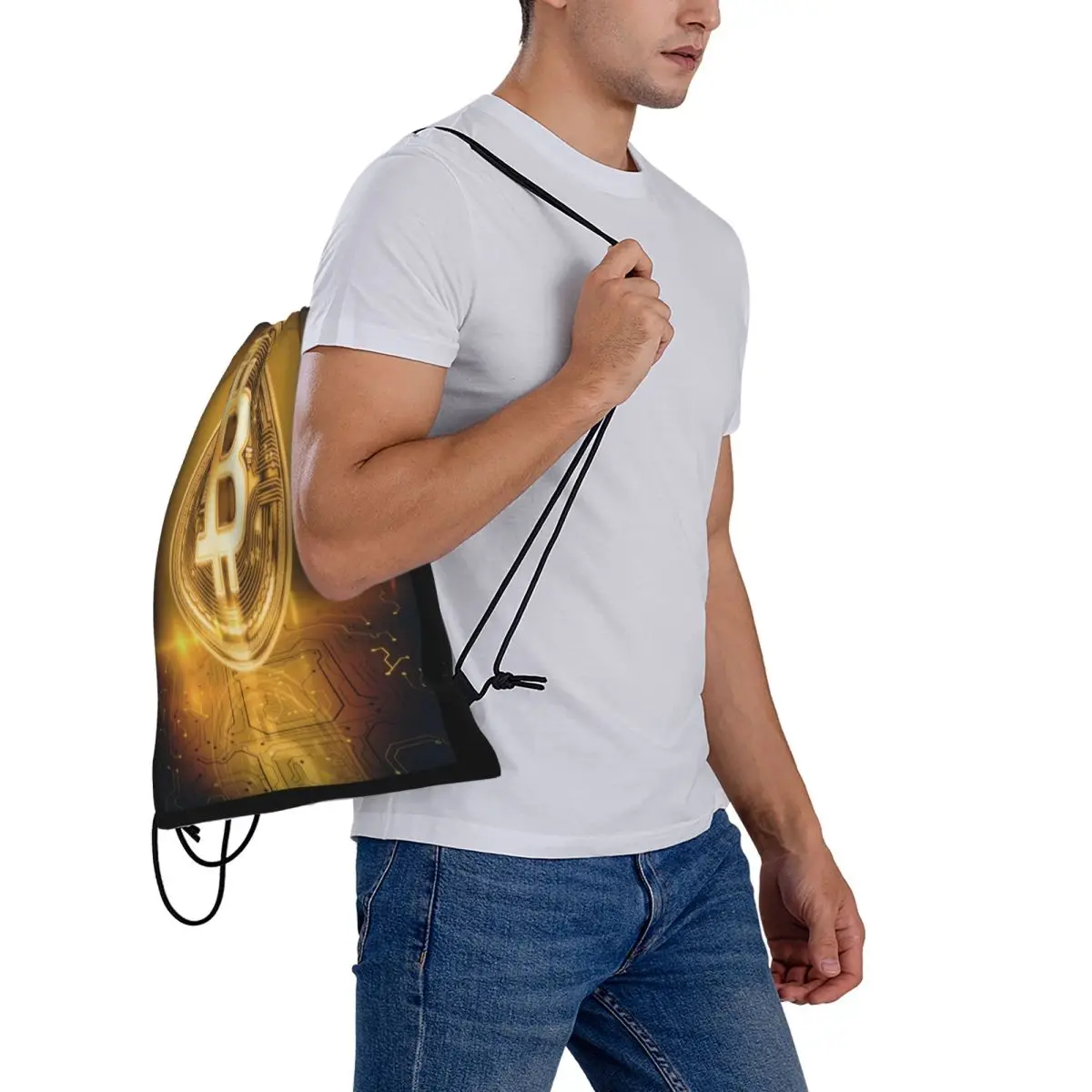 Рисунок 5 - Рюкзак унисекс на шнурке с логотипом биткоина