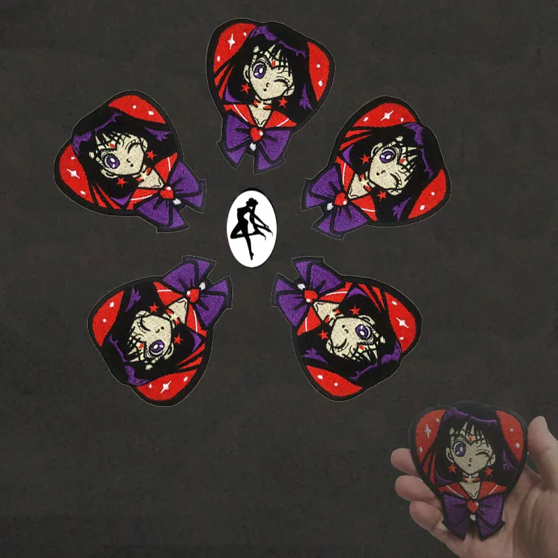 

Cute Anime Sailor Moon Patches on Clothes Punk Jacket Rock Stripes Patches on Clothes Embroidery Stickers Badges Patches Logo