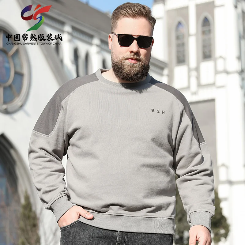 

2023 Changshu Baishenghu Fashion Sweatshirt Male Sportswear Men’s Hoodie Plus Size Pullovers Round Neck Tracksuit Oversized