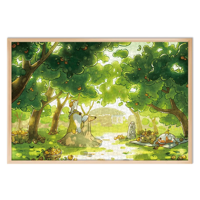 

Wooden Puzzle Toys 1000 Pieces Cartoon Dog Landscape Fresh Air 500 Adult Pressure Relief 300 Healing Gift