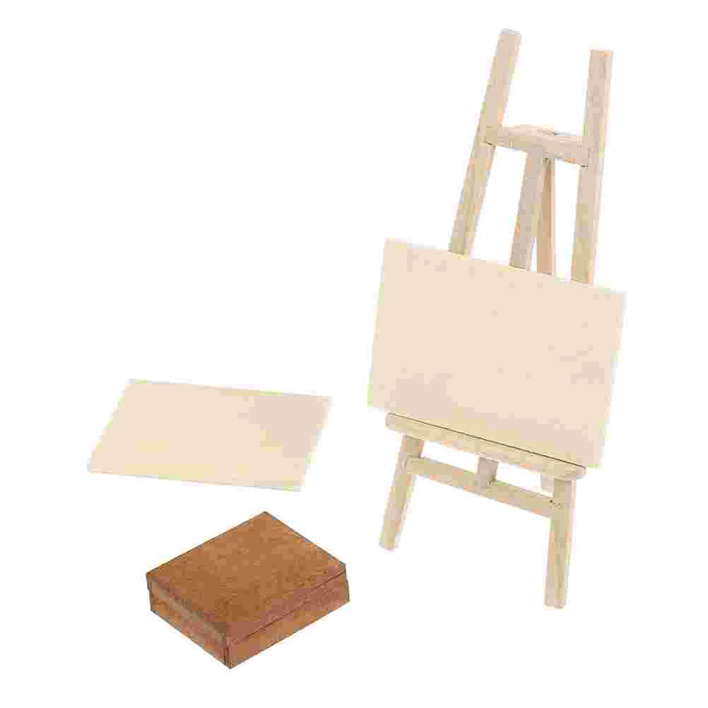 

Dollhouse Painting Miniature Easel Decor Accessories Furniture Mini Party Room Wood Landscape Micro Toys Photo Supplies Pigment
