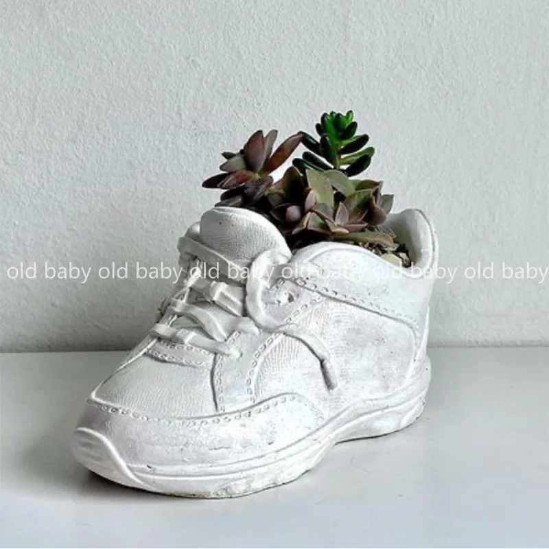 

Silicone Shoes Flower Pot Mold Handmade Cement Succulent Container Flower Pot Mold Concrete Sneakers Planters Plaster Mold