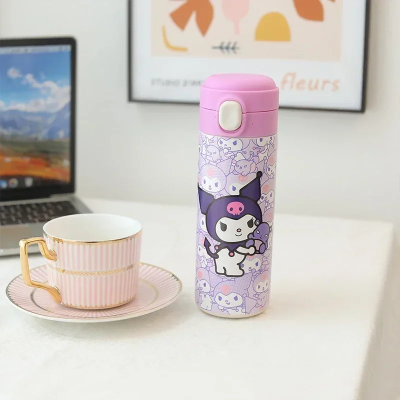 MINISO 420 мл Kawaii Sanrio Hello Kitty Cup Kuromi Cinnamoroll термос аниме милый студенческий напиток вода