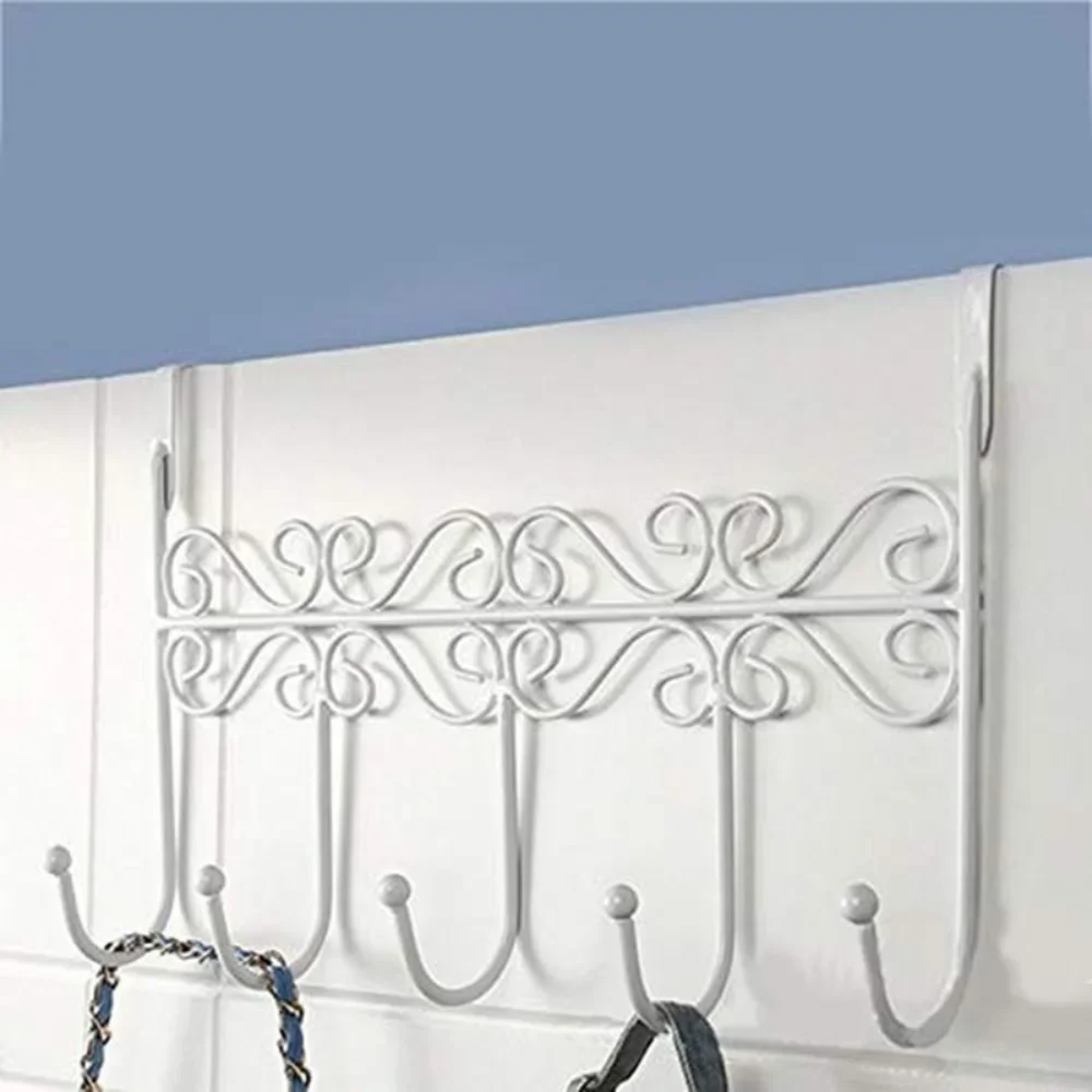 

Five Hooks Hooks Over Door Towel Clothes Hat Bag Over Door Bathroom Hanger Hanging Coat Cloth