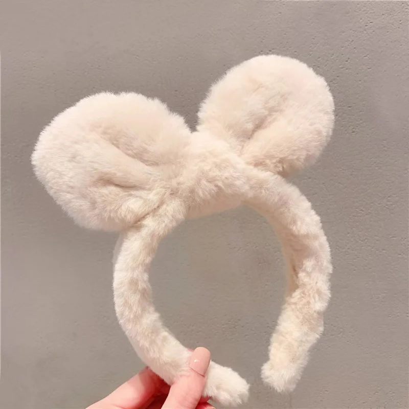 

Plush rabbit ears headband female face wash headband hairpin headwear headhoop high skull top cute and playful hair accessories
