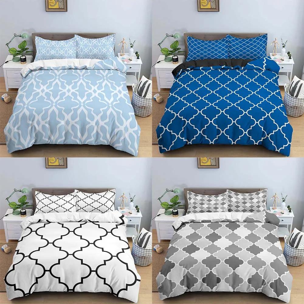 

Пододеяльник с абстрактным геометрическим рисунком, пододеяльник большого размера, пододеяльник для детей и взрослых, удобное постельное белье из полиэстера с наволочками