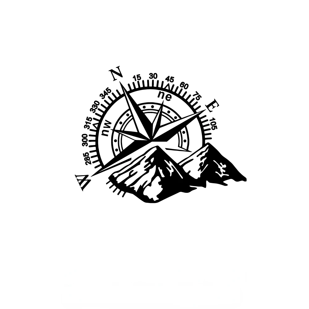 Интересная креативная наклейка Jpct с компасом для горного велосипеда, окна автомобиля, мотоцикла, водонепроницаемая наклейка 20 см x 16 см