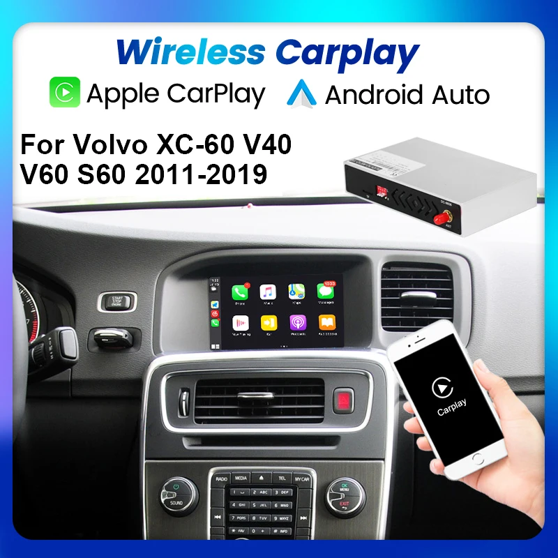 Беспроводная автообновленная версия CarPlay Android для Volvo V40 V60 XC60 S60 2011-2019 OEM
