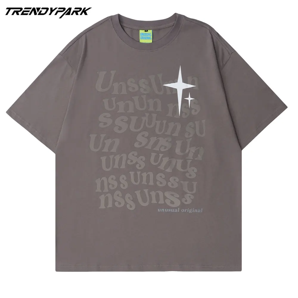 

Мужская футболка серого цвета с цифровым принтом букв, топы 2022, уличная одежда в стиле Харадзюку, повседневная мужская футболка с коротким р...