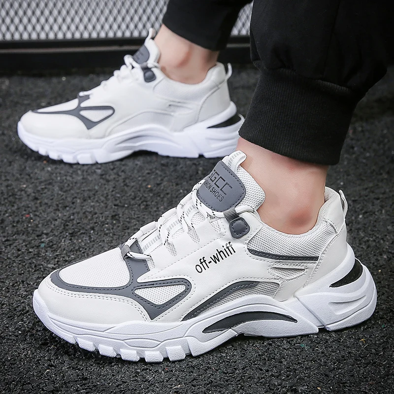 

Men Sneakers 2023 Fashion New Luxury Design Basketball Sports Shoes Thick Platform Comfortable Outdoor Soft-soled Male Dad Shoes