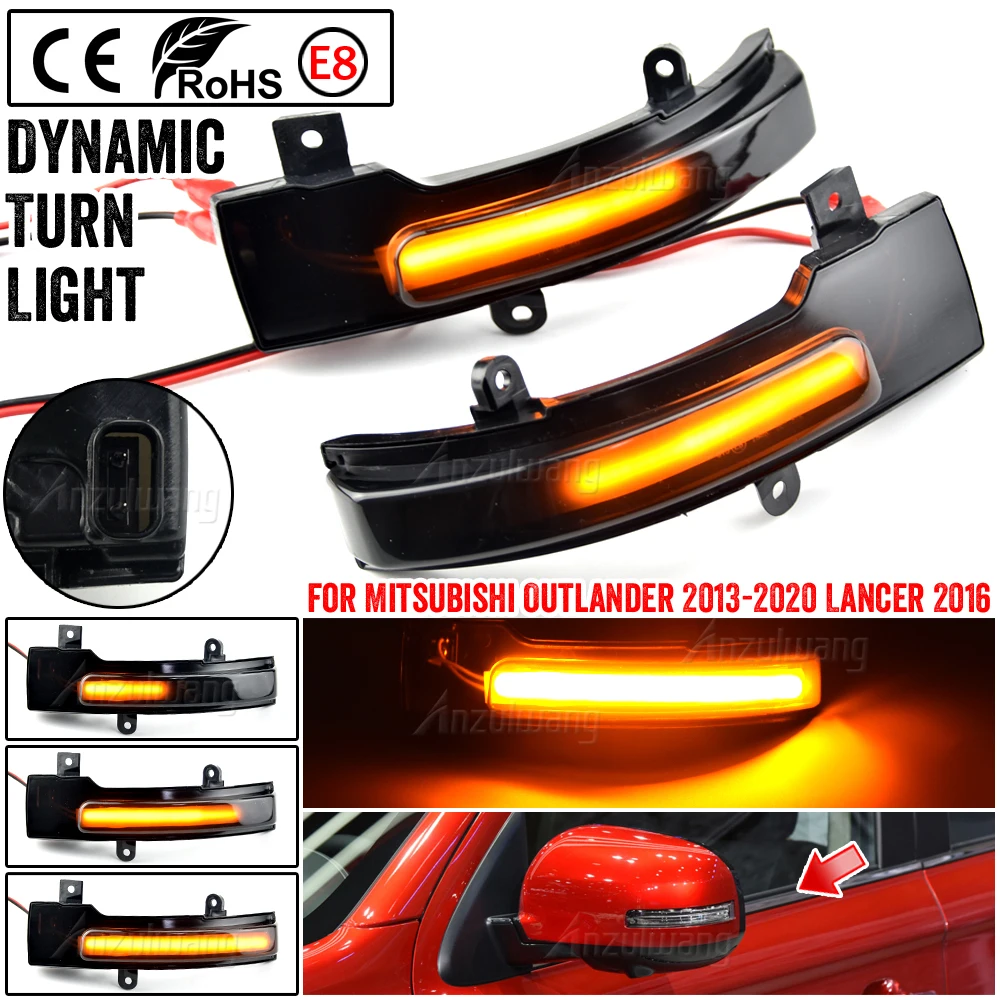 

8351A135 8351A136 For Mitsubishi Outlander ASX 2013-2020 Lancer 2016 LED Dynamic Turn Signal Light Side Mirror Blinker Indicator