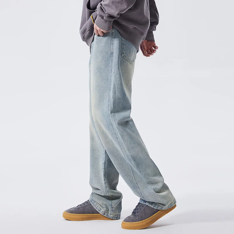 Blue Baggy Jeans Men Fashion Casual Straight Jeans Men Japanese Streetwear Hip Hop Loose Denim Pants Mens Trousers S-3XL