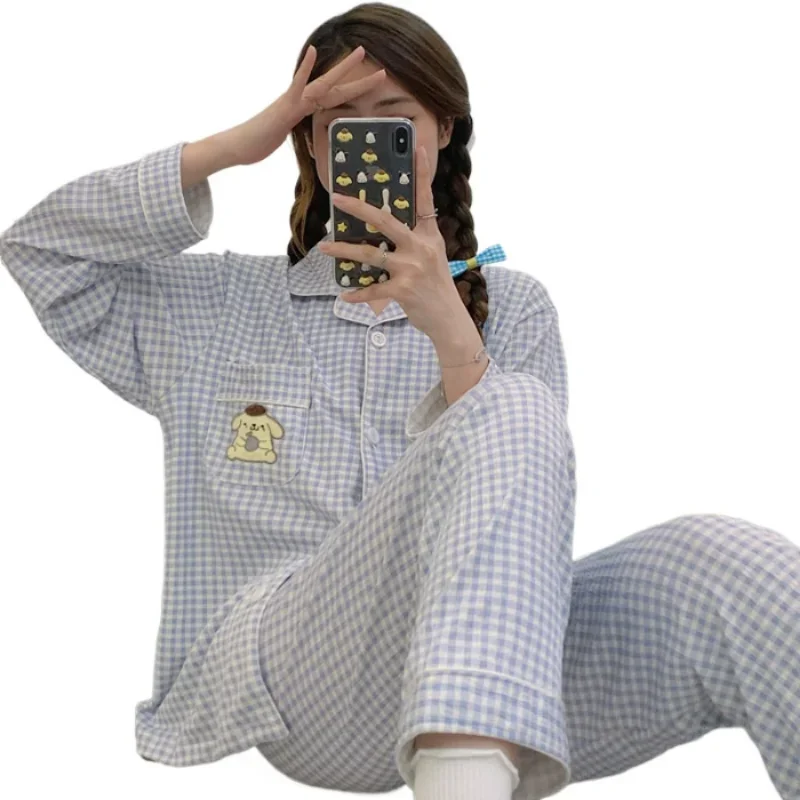 Новые пижамы Sanrio Hello Kitty новые брюки с длинными рукавами комплект из двух