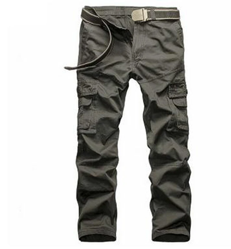 HOT 2020 Military Men's Multi Pockets Washed Loose Bag Overalls Mountain Tactical Desert Straight Leisure Trousers Tooling Pants