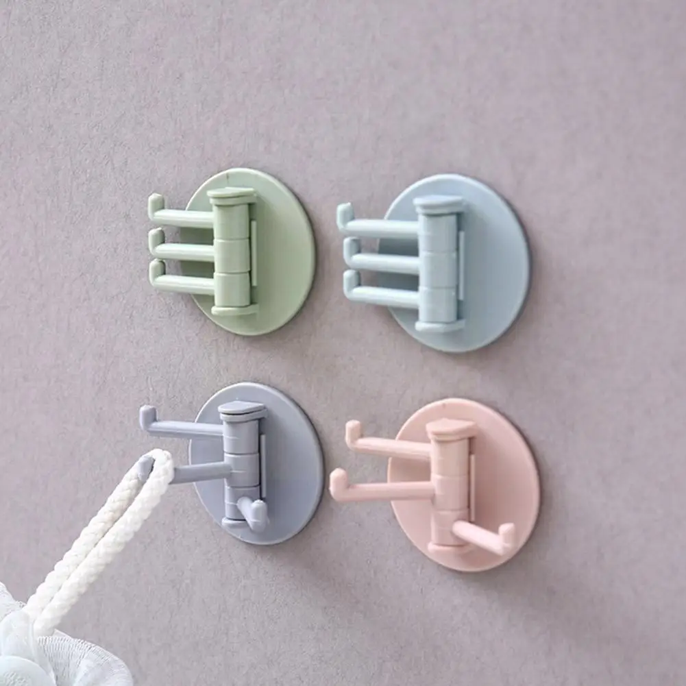 

L Rotatable Seamless Self-adhesive Hook Strong Bearing Wall Hook Supplies Bathroom Stick Kitchen Kitchen Hanger Tool S9P7
