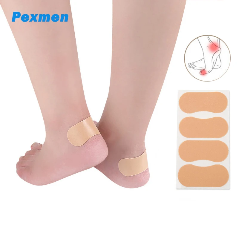 

Pexmen 4Pcs/Sheet Waterproof Heel Sticker Foot Protector for Rubbing Friction Callus and Blister Self-Adhesive Bunion Pads