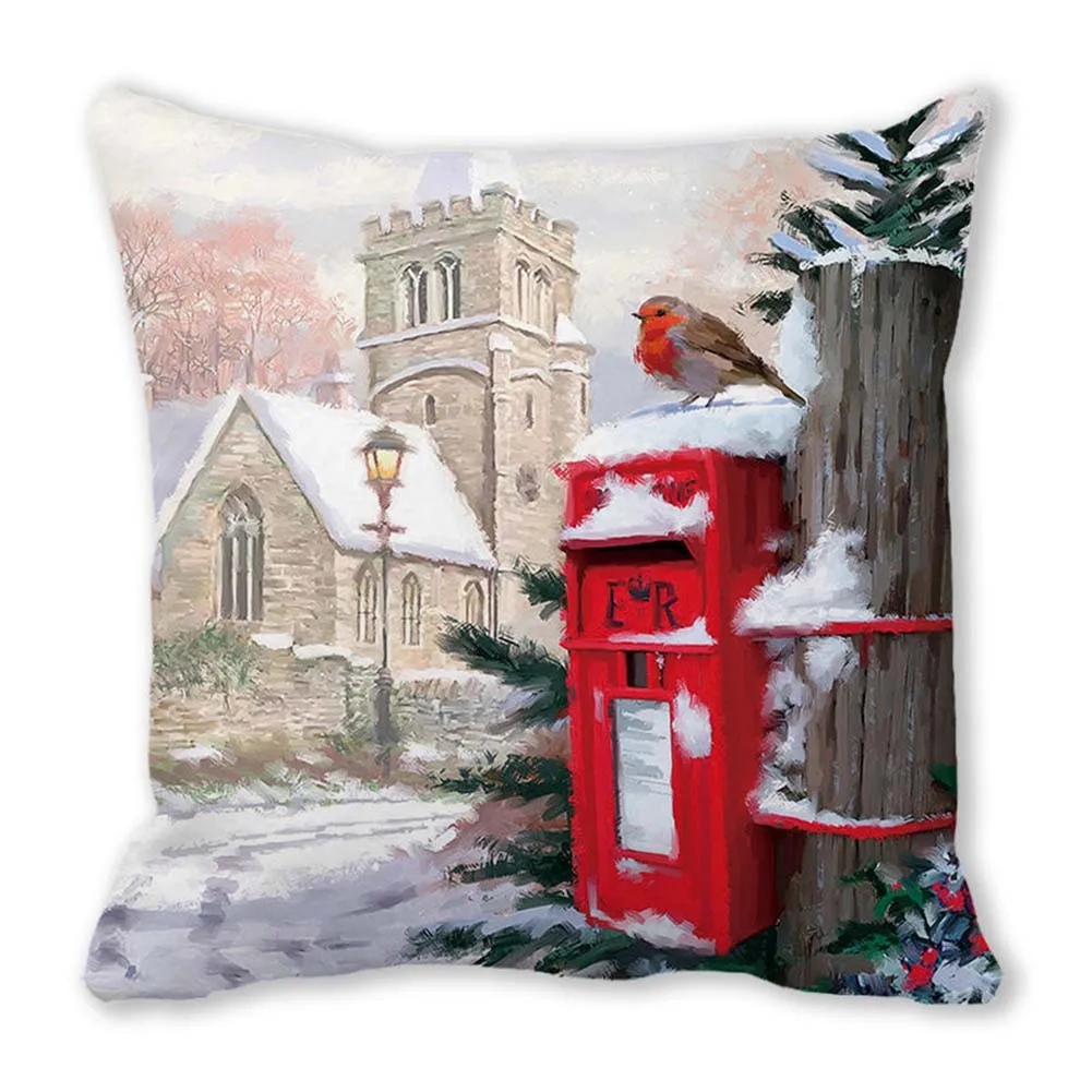 

Christmas Cushion Cover Pillow Cover For Living Room Merry Christmas Pillowcase Branch Garland Cushion Cover Christmas Gift