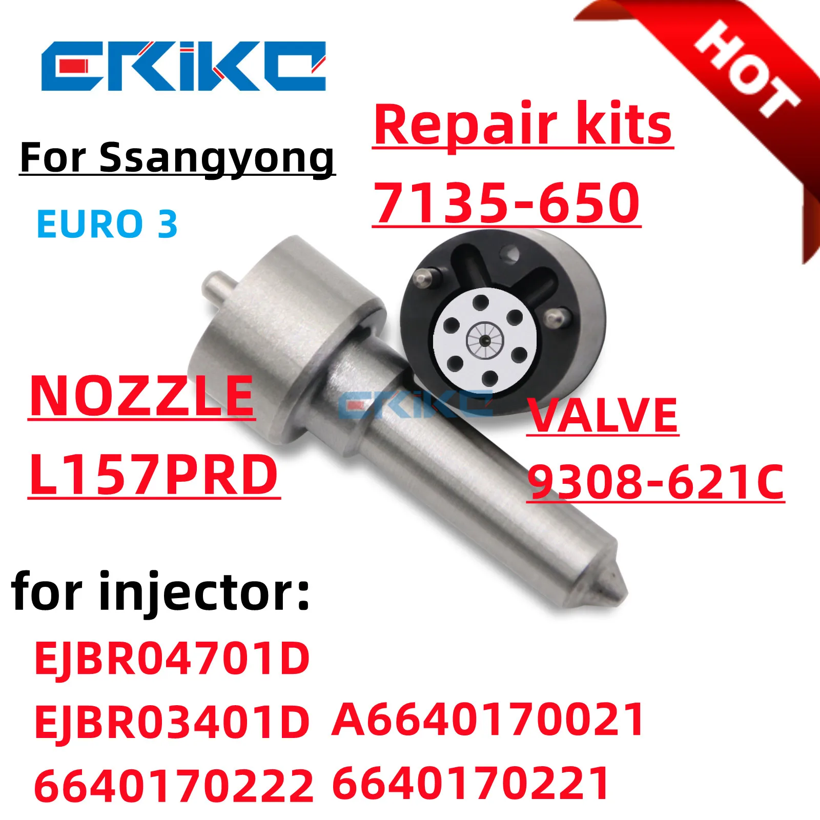 НАСАДКА L157PRD КЛАПАН 9308-621C РЕМОНТНЫЕ КОМПЛЕКТЫ 7135-650 ДЛЯ Ssangyong EJBR04701D EJBR03401D A 6640170021