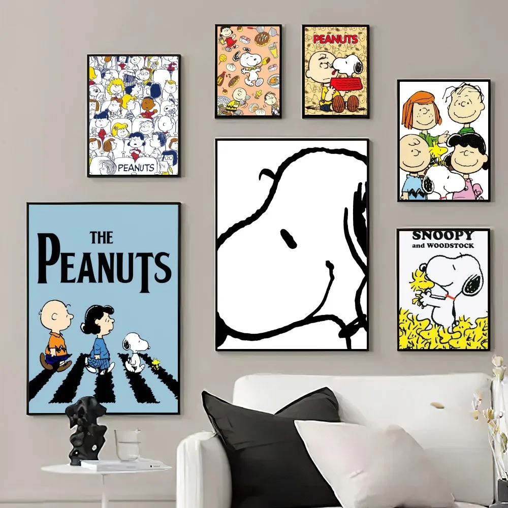 MINISO Snoopy Милый Постер принты настенные картины гостиная украшение для дома