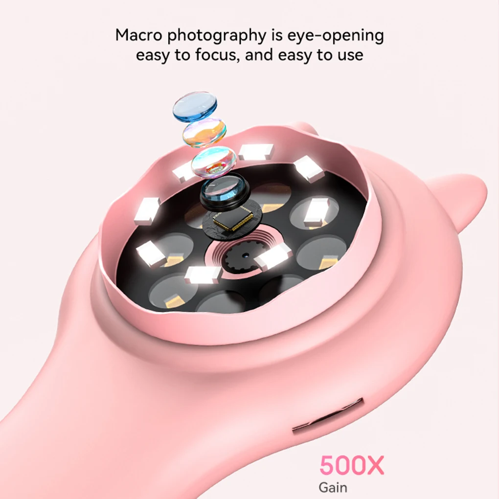 Детский микроскоп 500X ручной карманный комплект супер макрообъективов научные