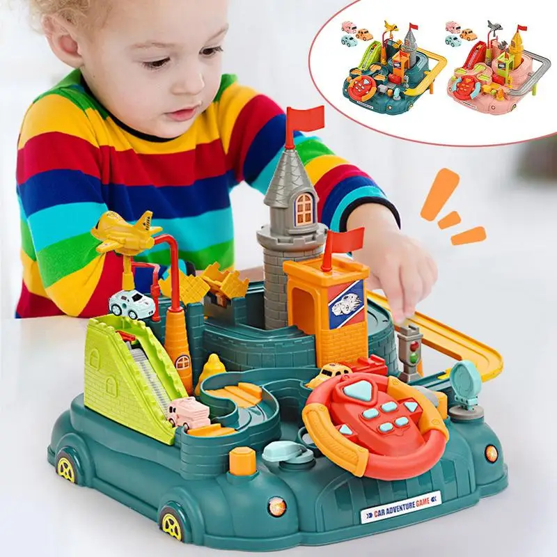 

Racing Rail Car Model Educational Adventure Toys Children Race Track Car Adventure Brain Game Mechanical Interactive Train Toy