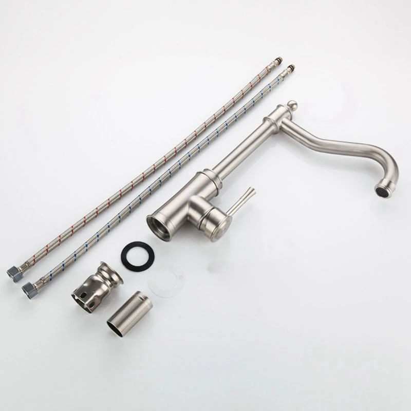 Акция! Кухонный смеситель с одной ручкой вращающийся на 360 градусов для горячей и