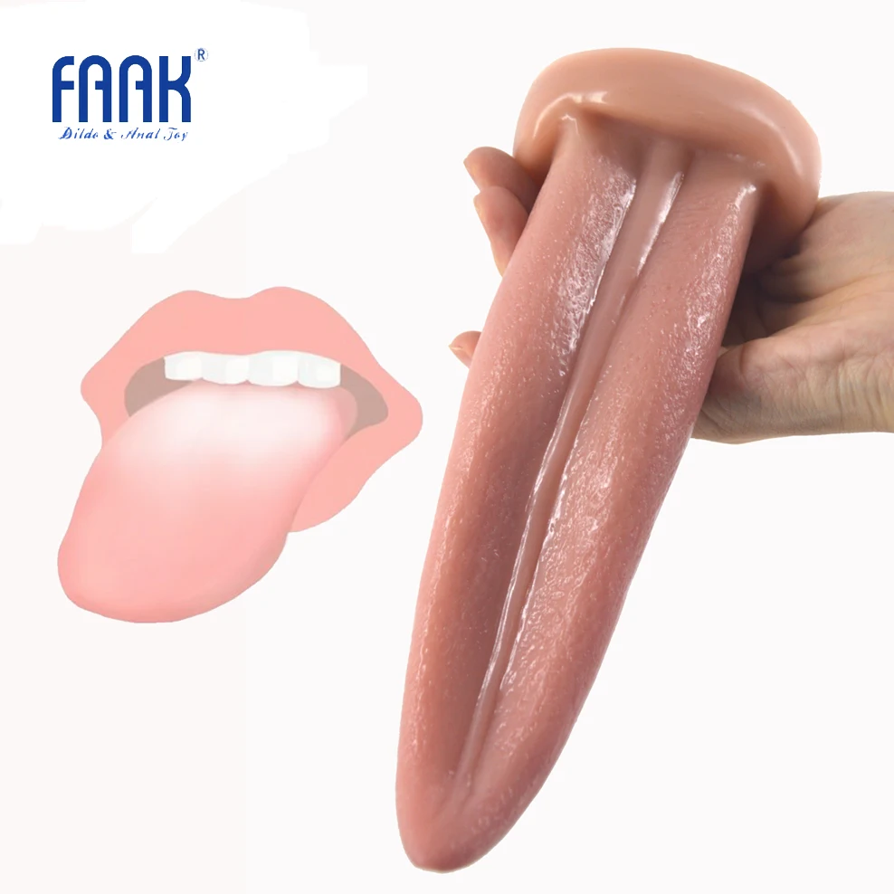 

Анальная пробка FAAK, Реалистичная Анальная пробка для языка, стимуляция точки G, цвет кожи, оральный секс, Эротические товары, секс-игрушки с грубой поверхностью