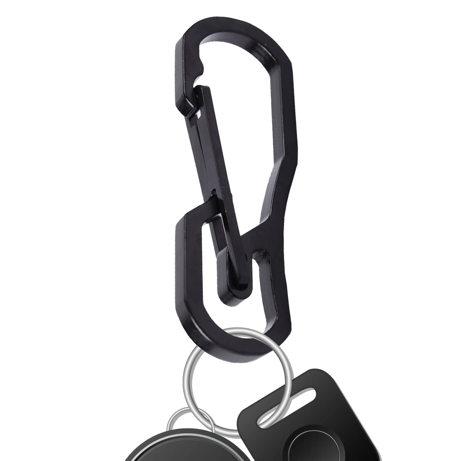 

Брелок для ключей с карабином, держатель для ключей из нержавеющей стали, с кольцом-держателем