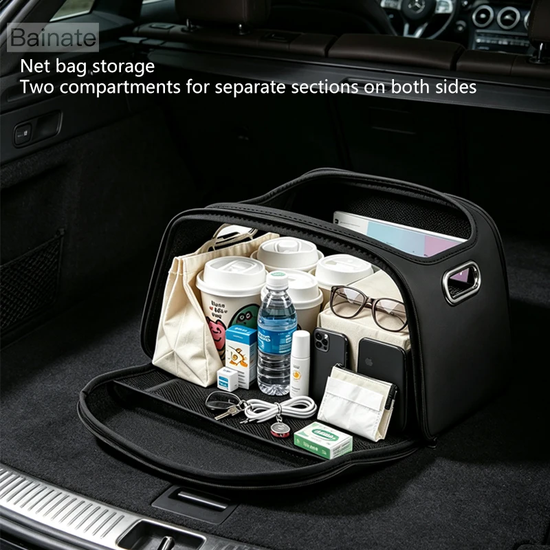 Фото Органайзер для багажника автомобиля, для BMW E90 G80 M3 G30 M5 F82 F83 F20 F21 G42 F95 F96 G06, вместительная сумка для хранения и организации, аксессуары №2