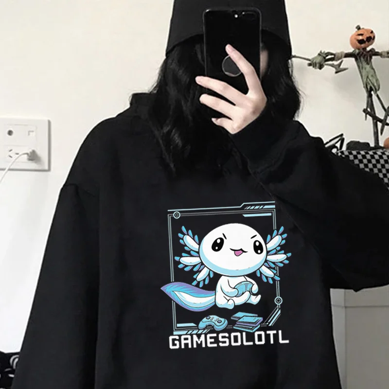 

ajolote Axolotl hoodies female grunge hip hop streetwear women clothing hoddies 2022
