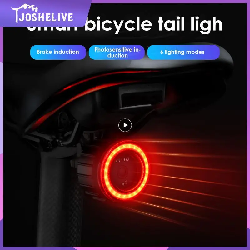 

Bike Tail Light 420mah Auto Open Warning Lamp Accuracy Smart Bicycle Tail Lamp Intelligent Induction Brake Lamp Sensitive