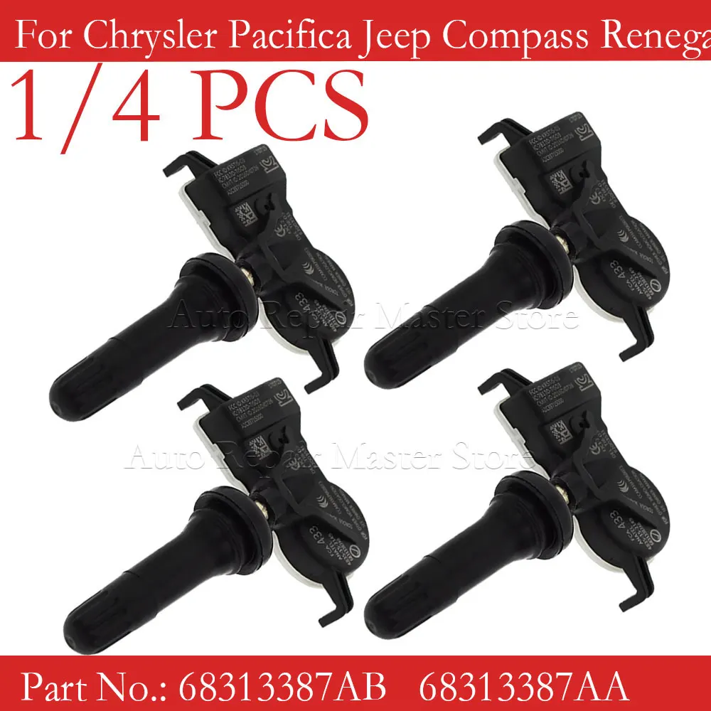 Фото 1/4 шт. датчик давления в шинах TPMS для Chrysler Pacifica Jeep Compass Renegade 68105280 AF 68313387 АБ 53305555 №2