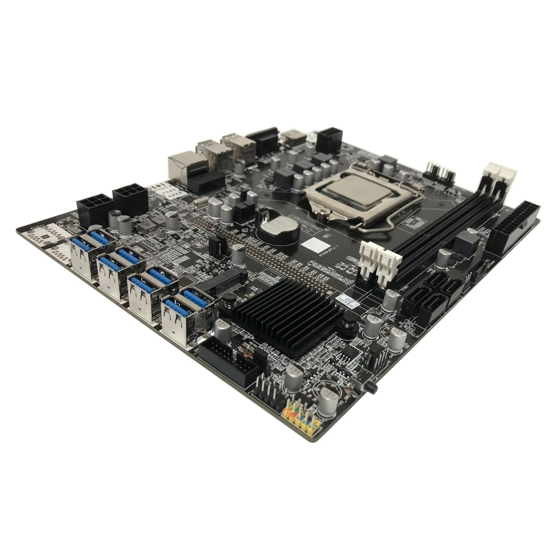 Miner LGA1155 DDR3 DIMM RAM-Compatible for GPU Cryptocurrency Mining BTC Motherboard 8 USB3.0 to PCIE Graphics Card Slot