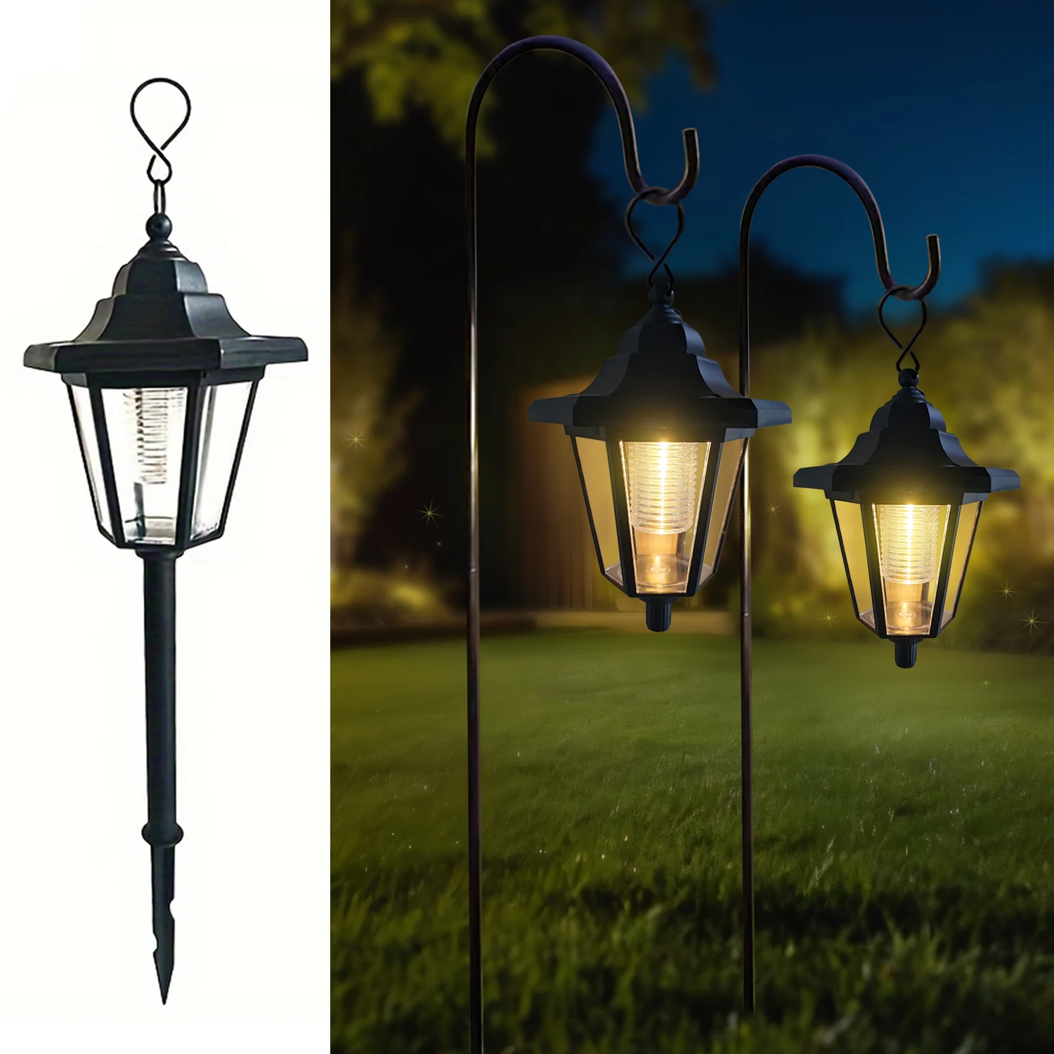 

Солнечный фонарь шестигранный ABS