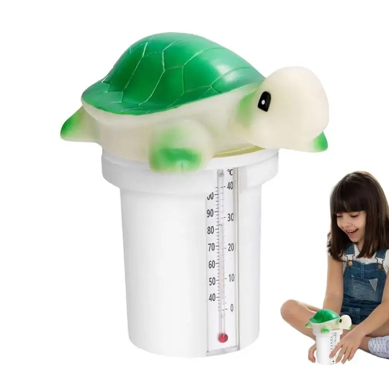 

Turtle Chlorine Floater Mini Floating Pool Chlorine Dispenser In Swimming Pool Chlorine With Built-in Thermometers For Spa Pool