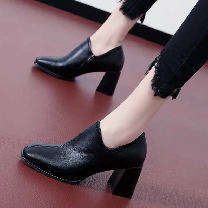 

Women Genuine Leather Shoes New Fashion Women Pumps with High Heels for Ladies Work Shoes Dancing Platform Pumps 2022 New
