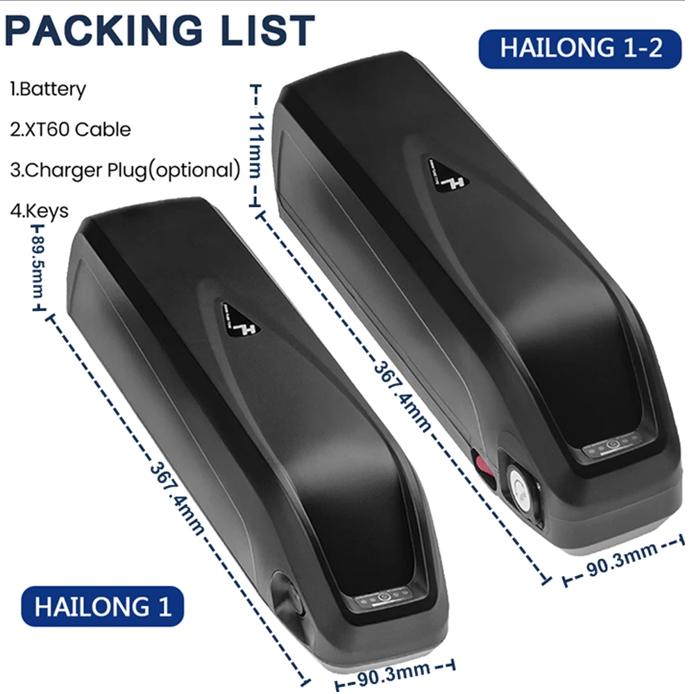 Литиевая батарея 18650 21700 ячеек 36 В 750 Ач 24 48 20 52 в 1000 Hailong Ebike перезаряжаемые батареи