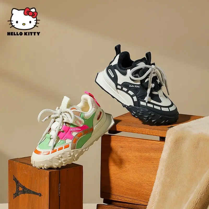 

Детская обувь Hellokitty детская спортивная обувь для девочек модная бархатная обувь Ermian с подкладкой зимняя обувь hello kitty