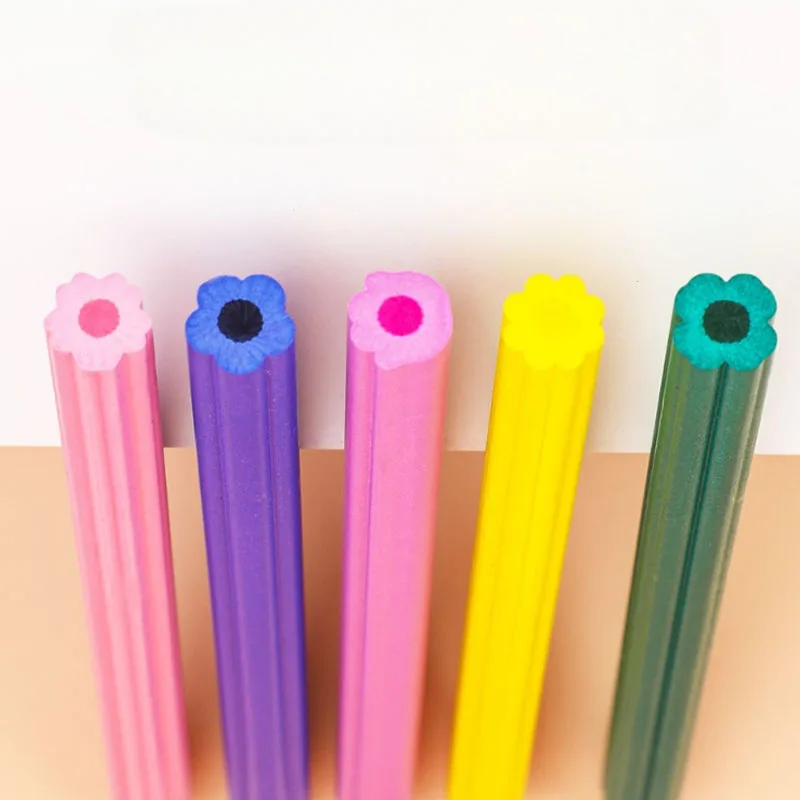 5 Packs of Creative Petal Pencil Snowflake Tulip Four-leaf C