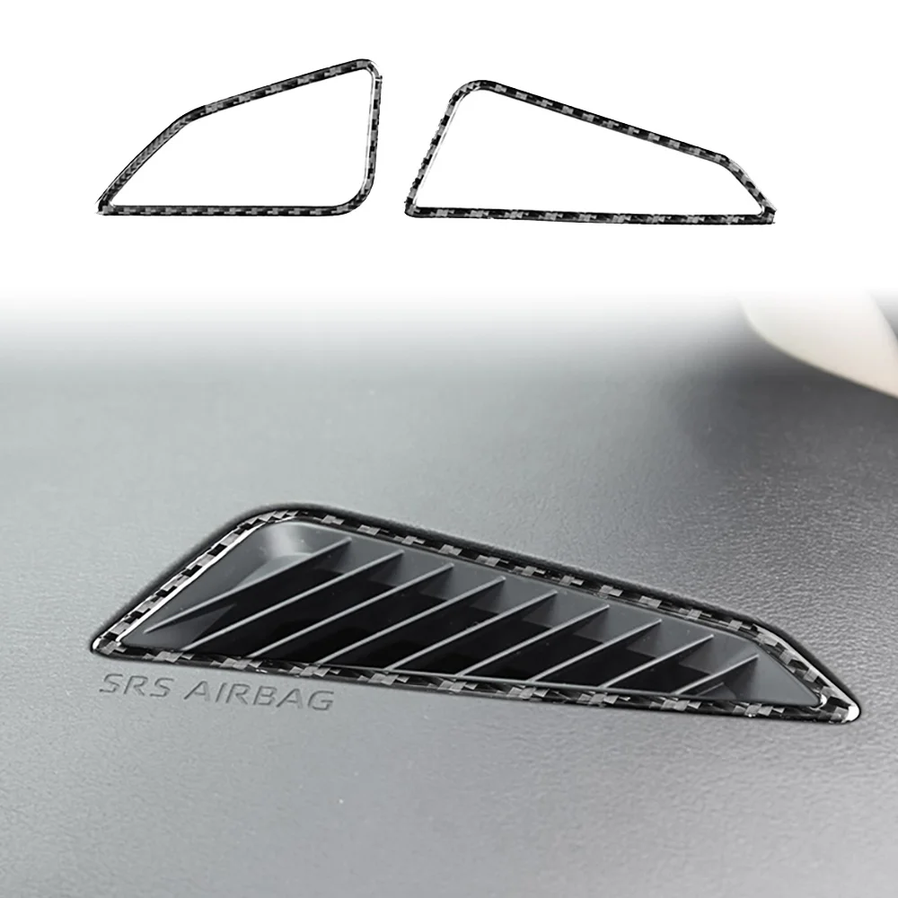 

Настоящее углеродное волокно для автомобильной приборной панели Corolla, украшение панели воздуховыпускного отверстия, внутренние наклейки, аксессуары для модификации автомобиля