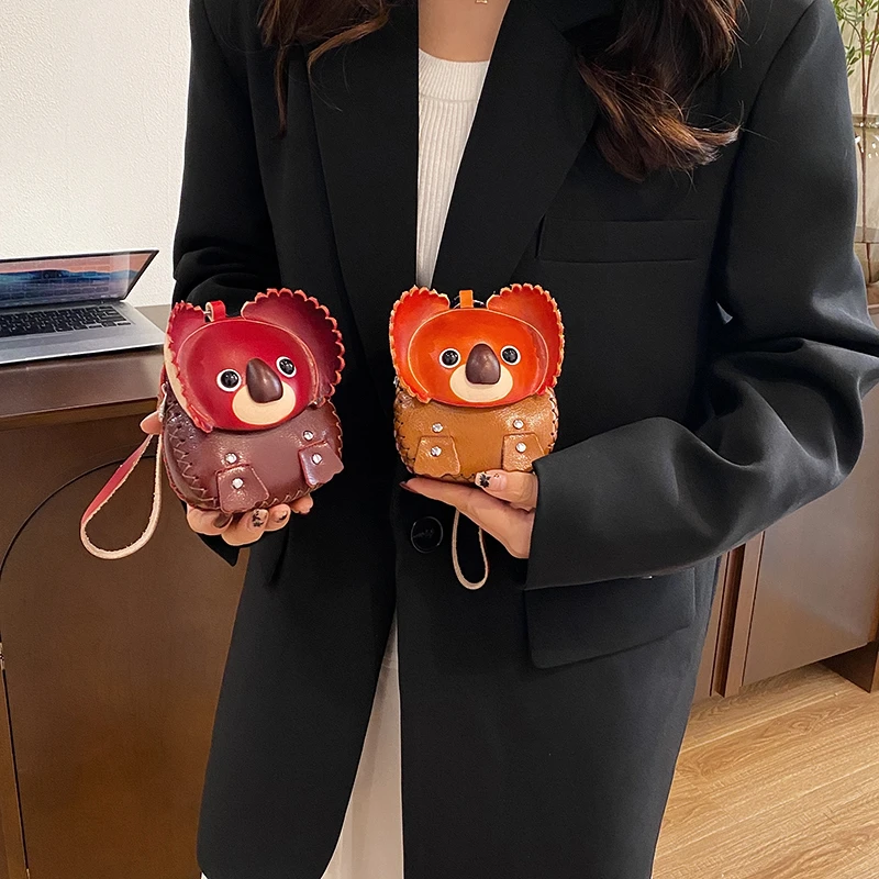 Забавная кукла-дракон ключ от машины игривый держатель ключей забавный кошелек