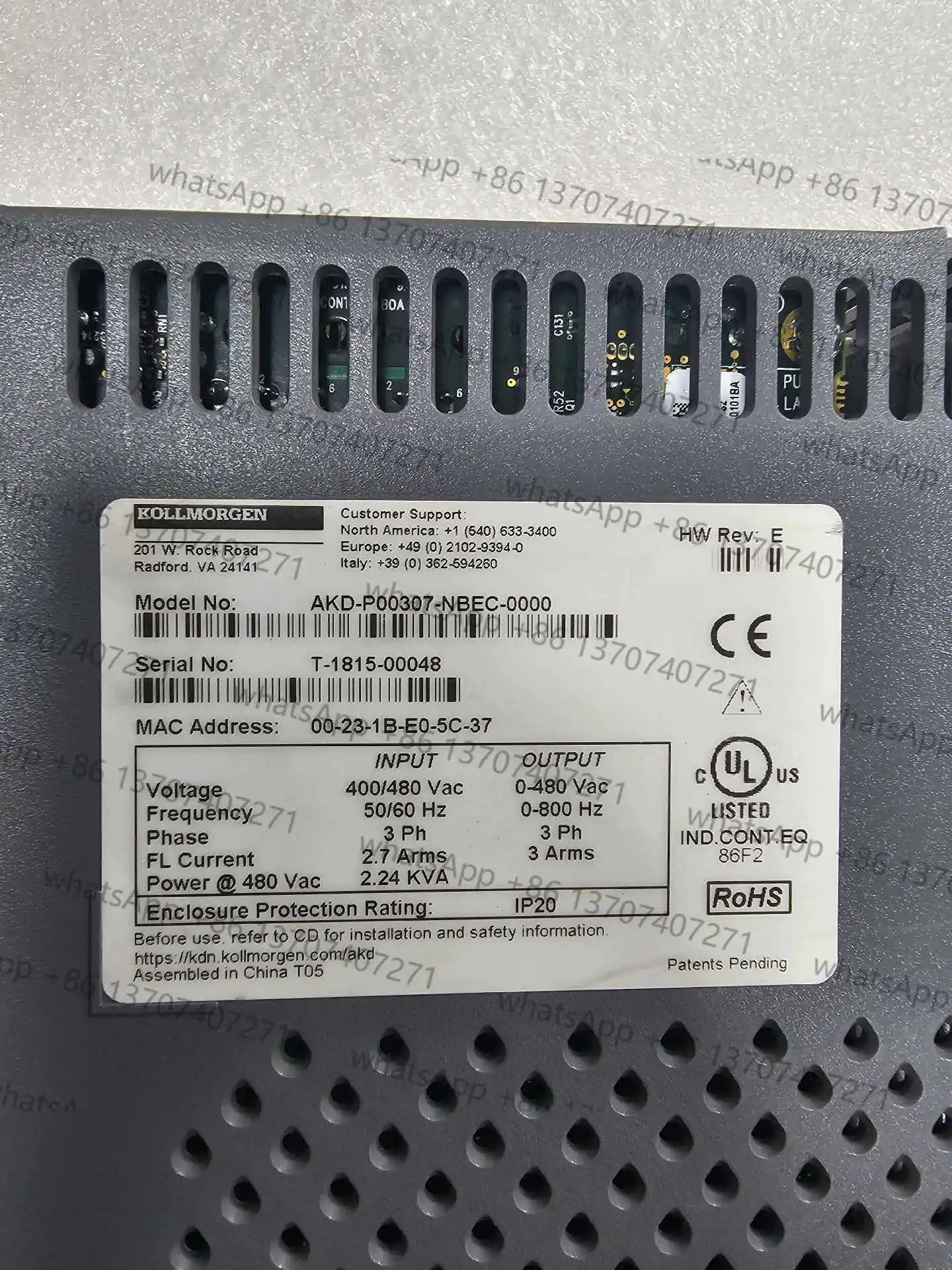 Бу Сервопривод AKD-P00307-NBEC-0000 для Kollmorgen (art.: 3920cfee9082c) - 3920cfee9082c