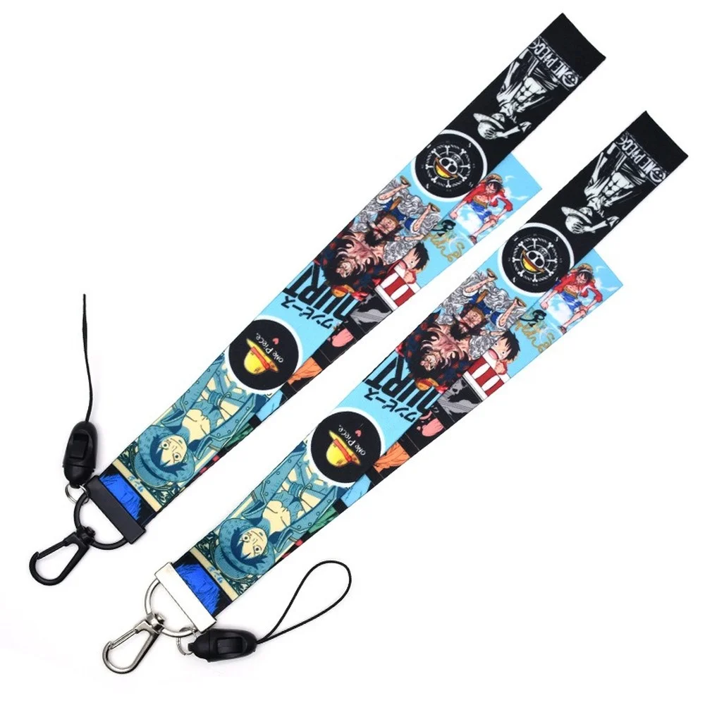 luffy keychain one piece anime trinkets accessories phone charm work id card bag backpack lanyard cartoon women jewelry men gift free global shipping