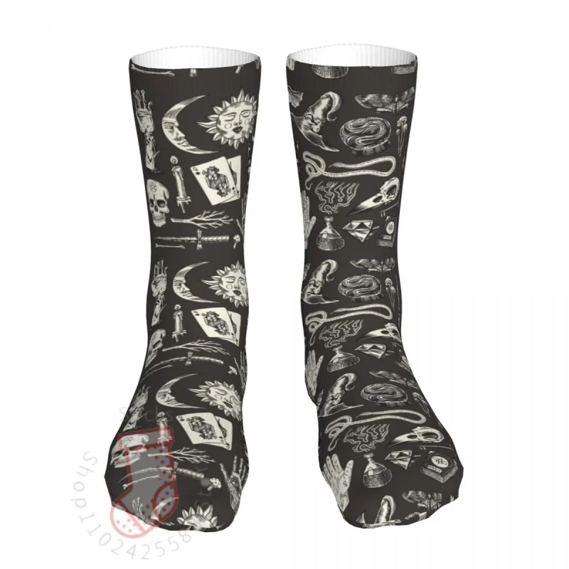 

Mystical Magic Boho Elements Socks Witcrt Astrological Set Socks Harajuku All Year Long Socks Gift