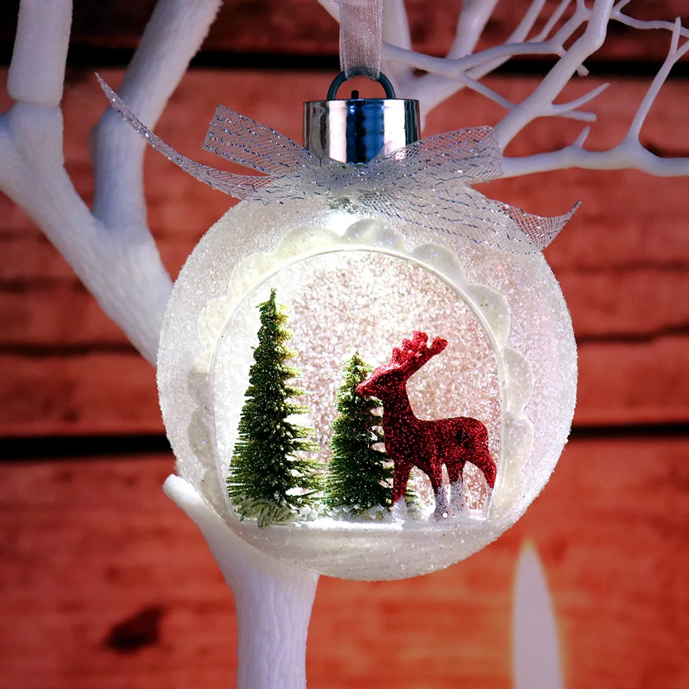 

New Year 2023 Hollow LED Christmas Ball Christmas Decoration for Home Ornament Gifts Natal 2022 Xmas Tree Pendant Navidad Decor