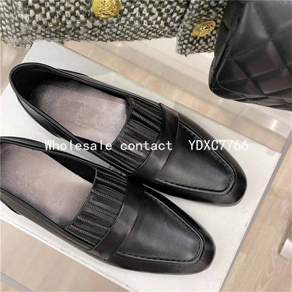 new retro love shoes leather European and American single shoes women's casual flat heel small leather shoes Loafers flat shoes