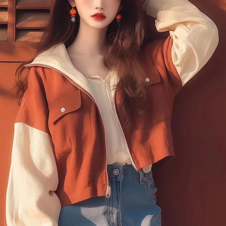 2024 ранняя осень новый дизайн чувственный американский стиль винтажный свободный