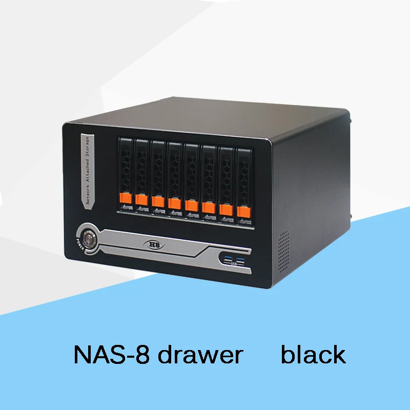 

8 дисков Nas шасси с гибким питанием USB Горячая розетка сервер для дома студентов офиса компьютер мини itx шасси хранилище