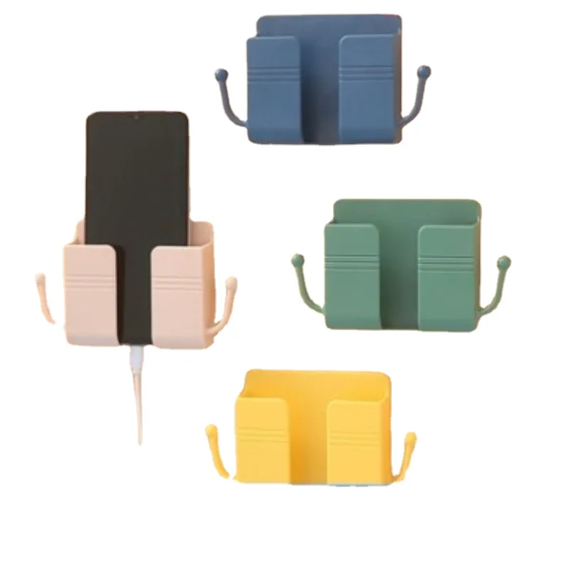 

Wall-Mounted Remote Control TV Air Conditioner Remote Control Board Storage Box Bedside Mobile Phone Charging Bracket Rack