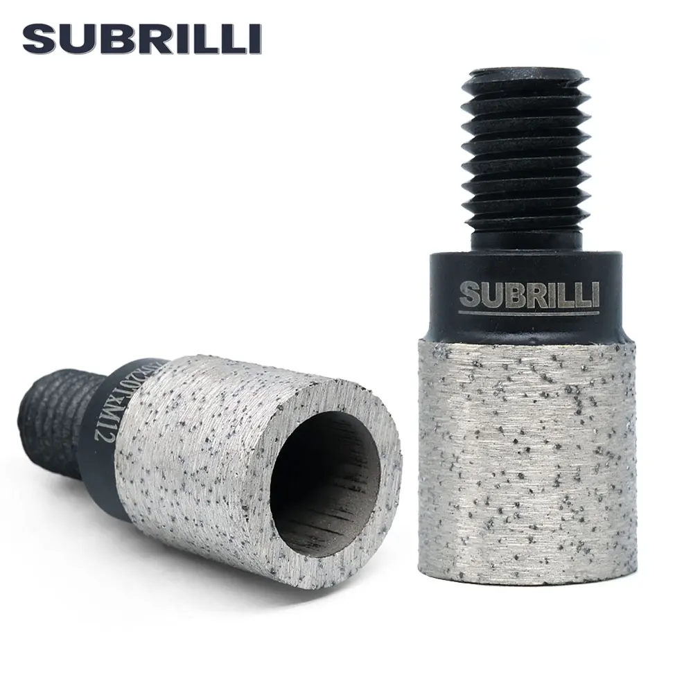 Алмазное винтовое сверло SUBRILLI M12, фреза с ЧПУ для гравировки гранита, мрамора, камня, 1 шт.